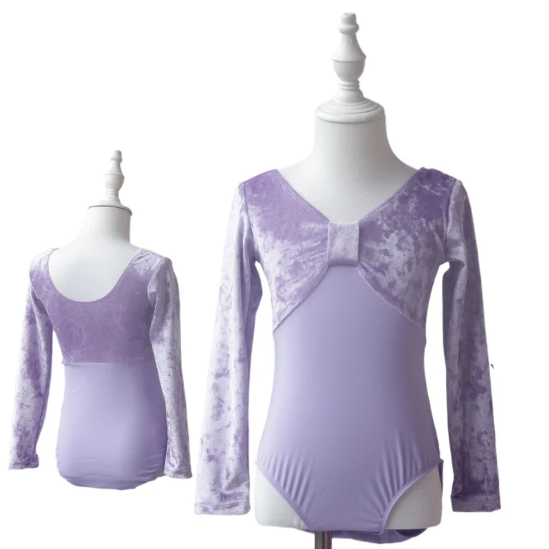 Top da allenamento per abbigliamento da ballo per balletto morbido e confortevole di nuovo arrivo per ragazze Top a maniche lunghe per danza cinese autunno/inverno per ragazze