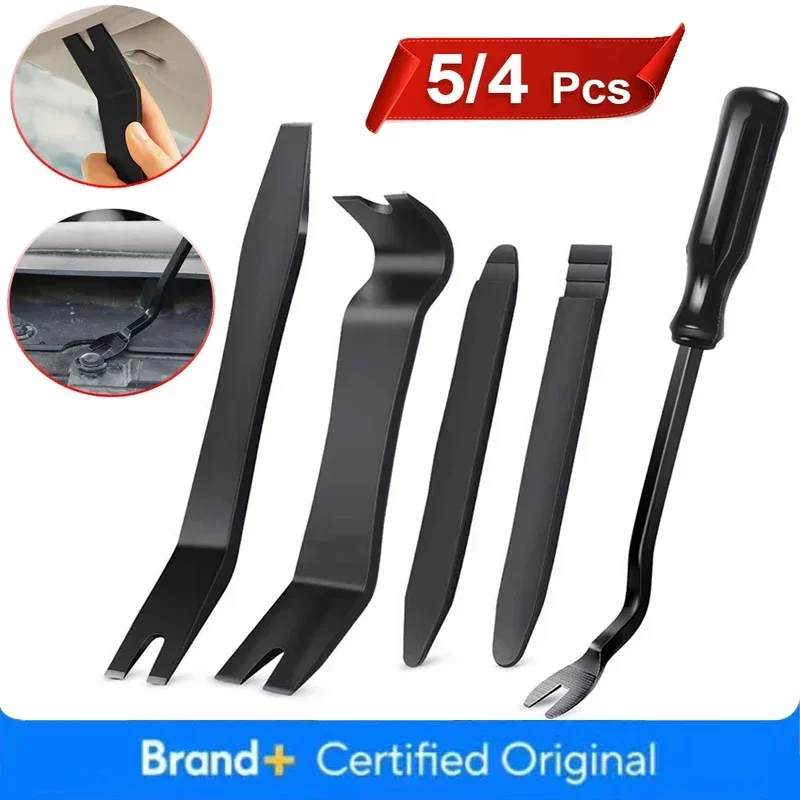 

5/4/1 PCS Car Interior Trim Removal Kit, No-Scratch Removal Pry Tools for Door Panel, Car Clip Panel & Audio Dashboard Dismantle