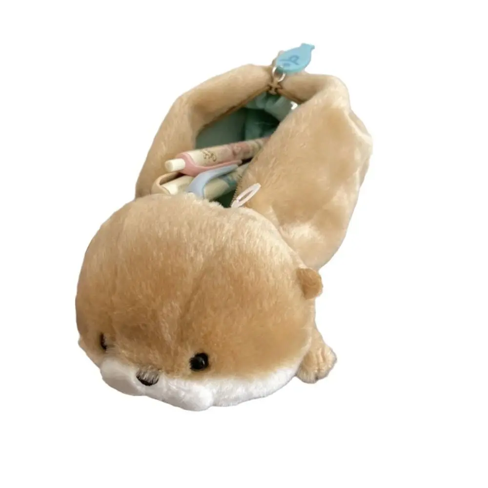 

Multi-function Plush Pen Bag Otter Large Capacity Pencil Case Pen Box Student