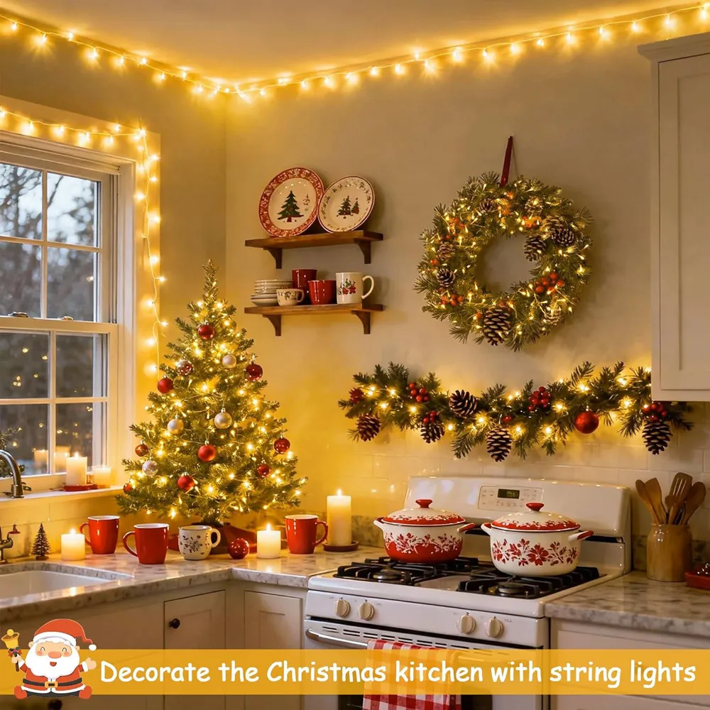31V Safe Low Voltage LED Holiday String Lights Warm White 50m, 100m Fairy Lights for Garden Yard Wedding Christmas Home Decors