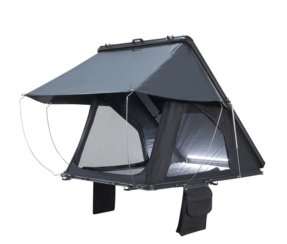 -thin Triangular Aluminum Alloy Car Roof Tent 9CM