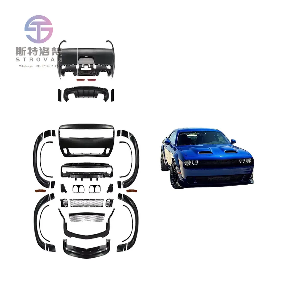 

For DODGE-CHALLENGER (2015-2024) Kits Front Bumper Rear Bumper Hood Front Lip Use for DODGE-CHALLENGER Wide-body