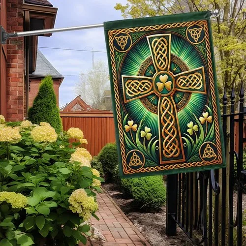 Irish Celtic Knot Cross Flag Graden Flag XXH LLP LLX uui