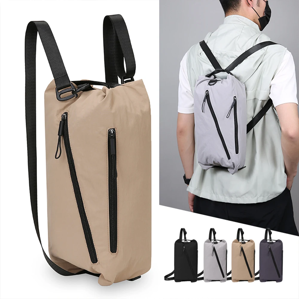 Lightweight Sports and Fitness Bag, Japanese and Korean Versions, Single Shoulder Crossbody Bag, Chest Bag, Commuting Backpack