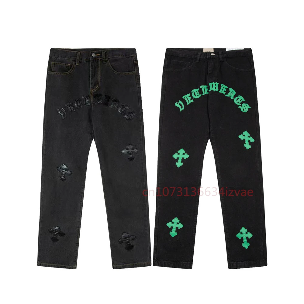 

Dept Print Fashion Brand Jeans Autumn and Winter Loose Casual Sports Denim Pants for Men and Women