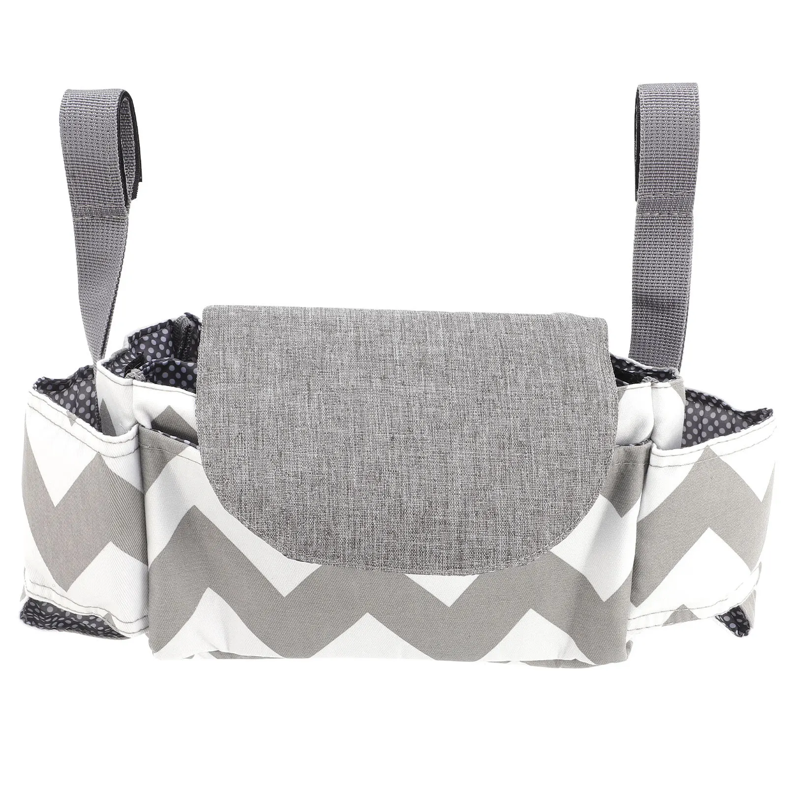 حقيبة معلقة لتنظيم عربة الأطفال، حقيبة تخزين حفاضات عربة الأطفال، منظم مستلزمات الأطفال من البوليستر المتين #2