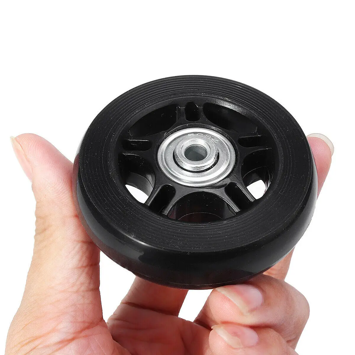 Luggage Wheels Repalcement Trolley Case Pulley Wheel 40-70mm Black Luggage Suitcase Replacement Wheels Repair Kit With Screw