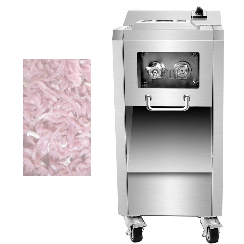 Vertical Meat Cutter Machine Fast Meat Slicer Electric Commercial Shred Dicing Machine Stainless Steel Meat Grinder Machine