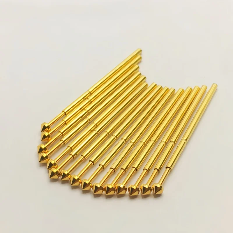20/100PCS PA50-E3 Spring Test Probe PA50-E PCB Test Pin Test Tool 16.5mm Dia 0.68mm Gold Tip PogoPin P50-E P50-E3 Head Dia1.20mm