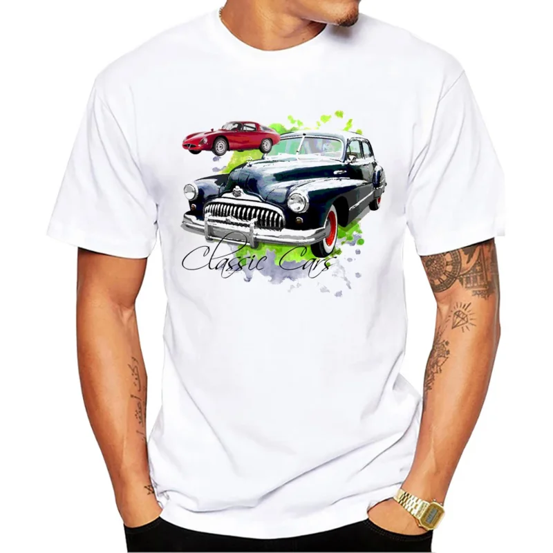 Hipster Classic men T-shirt retro speed car printed cool T shirts short sleeve tshirts Harajuku tee