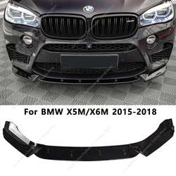 Max Style ABS Front Bumper Splitter Lip Spoiler Diffuser For BMW X5M F85 X6M F86 4.4TV8 Real M 2015-2018 Bodykits Tuning