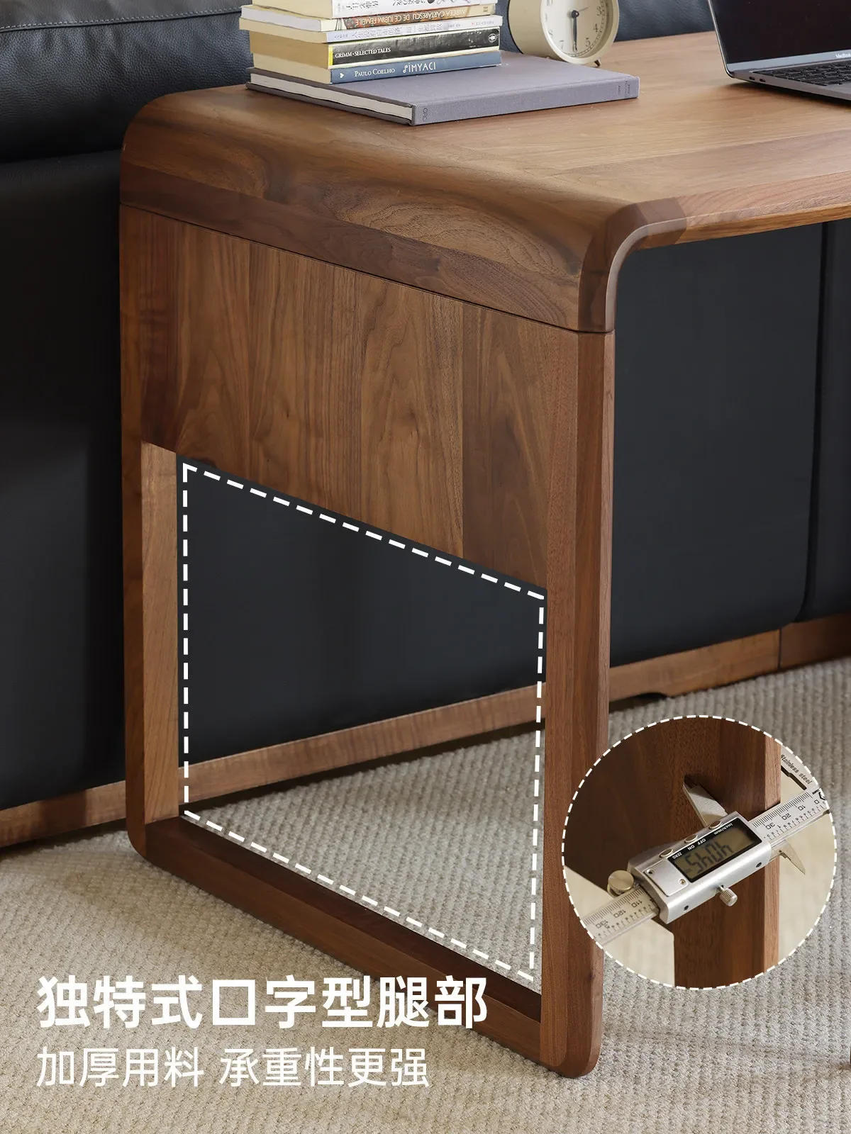 O15- North American Black Walnut All Solid Wood Desk with Drawer New Chinese Home Computer Study