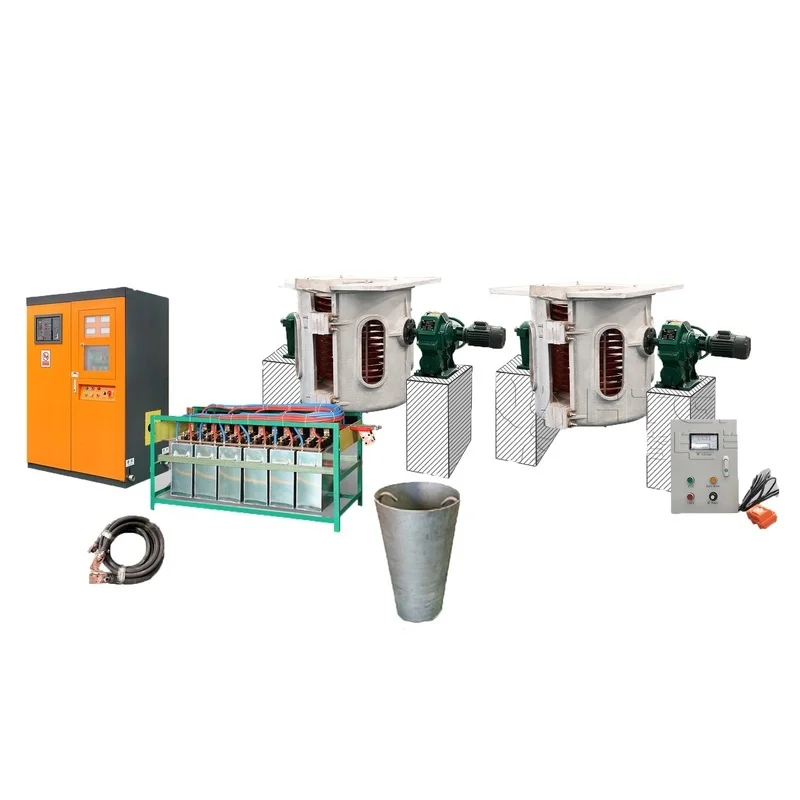 Customizable Capacity Induction Melting Furnace Copper Scrap User-Friendly Electric Melter For Non-Ferrous Metals 500KG 0.5T