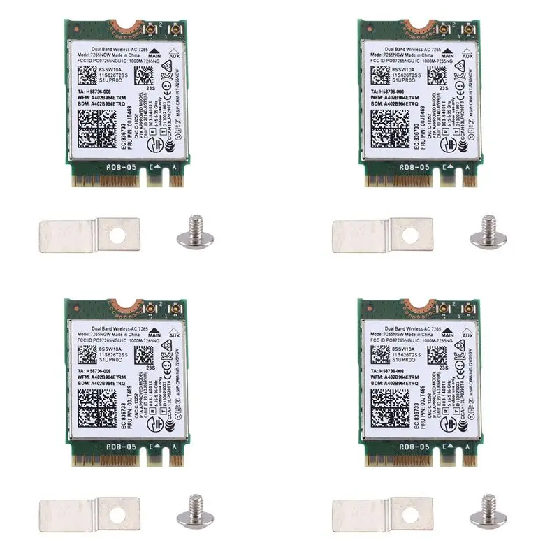 Exquisite-4X AC7265 7265NGW Wifi Card FRU00JT469 802.11AC NGFF BT4.0 For Lenovo Thinkpad E550 E455 E555 Series