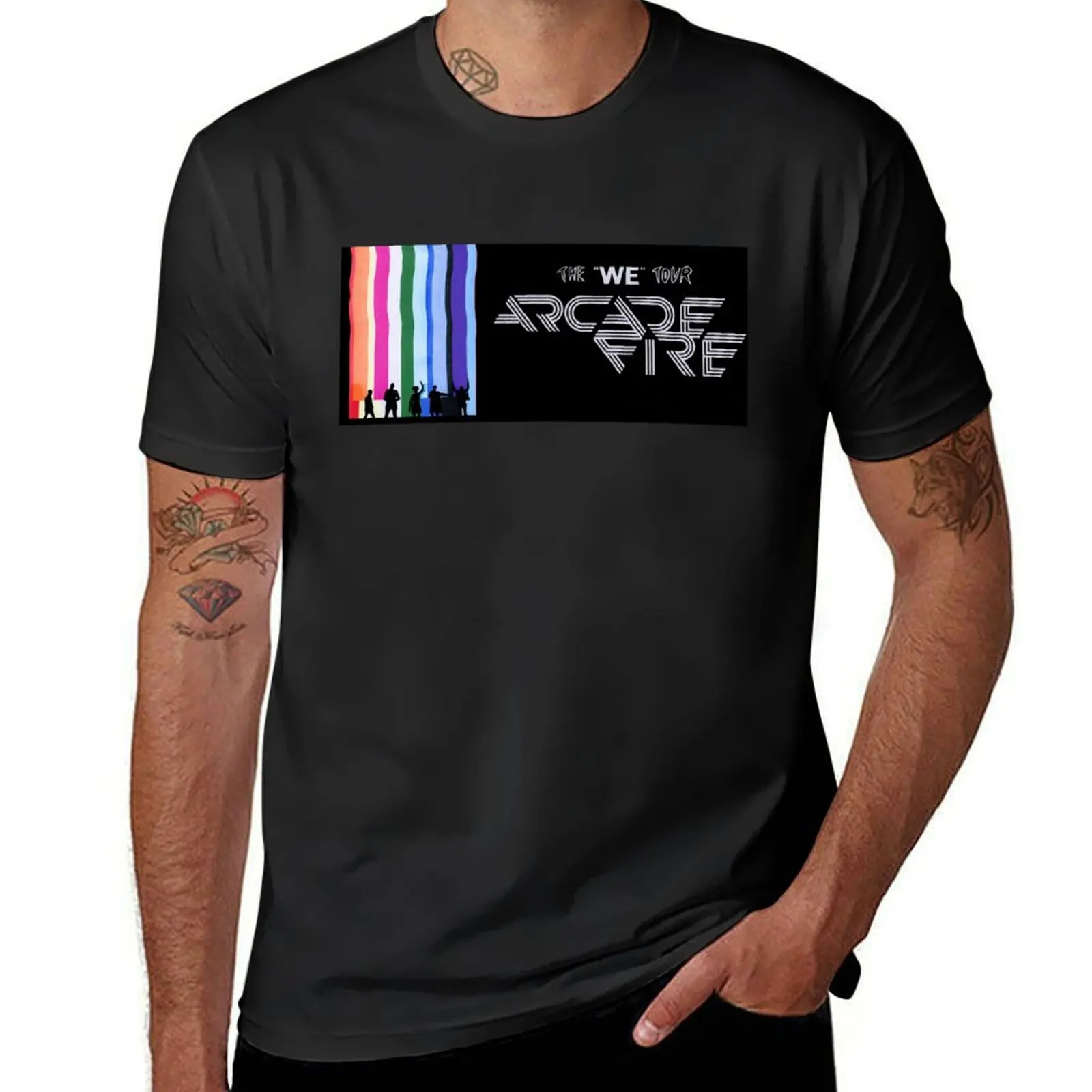 arcade - fire tour 2022 masjuna T-Shirt boys whites anime tees sweat heavy weight t shirts for men