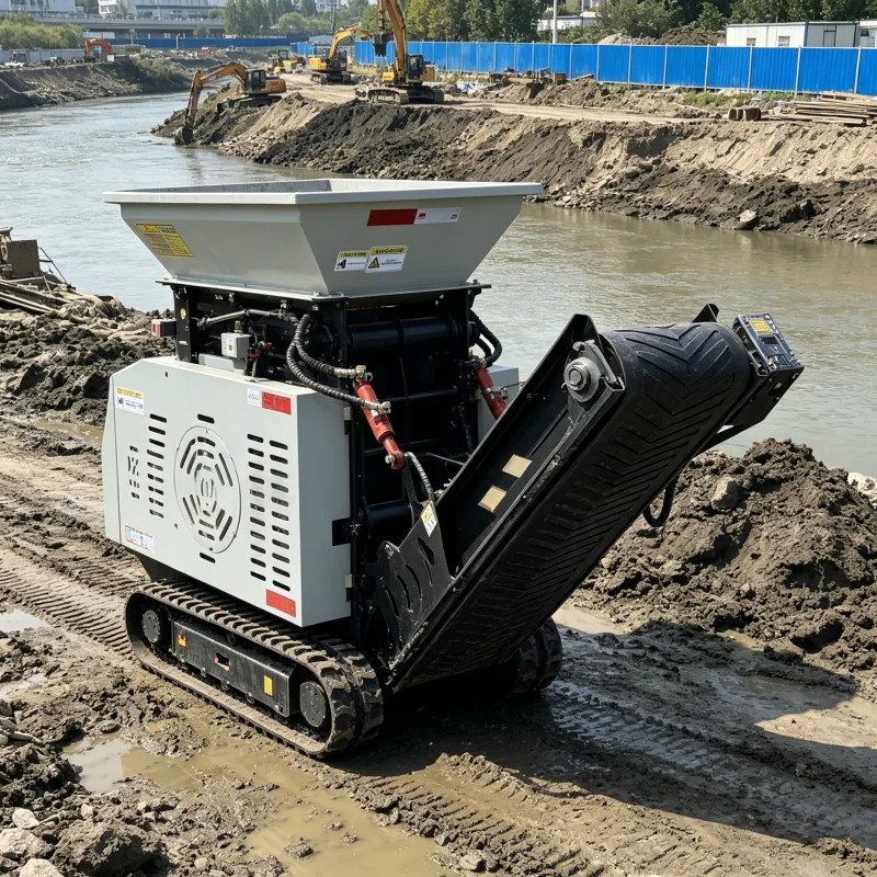 Compact Tracked Mobile Jaw Crusher And Screening Equipment Portable Stone Crushing Machine For Construction Waste Recycling
