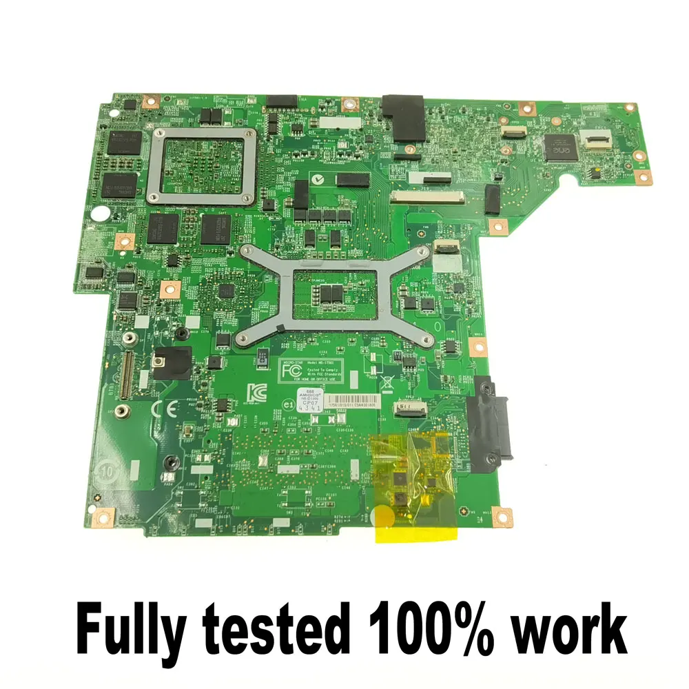 MSI GE70 MS-1756 노트북 메인보드용 MS-17561 메인보드 HM76 PGA 989 GT650M/660M 2GB GPU DDR3 완전 테스트됨