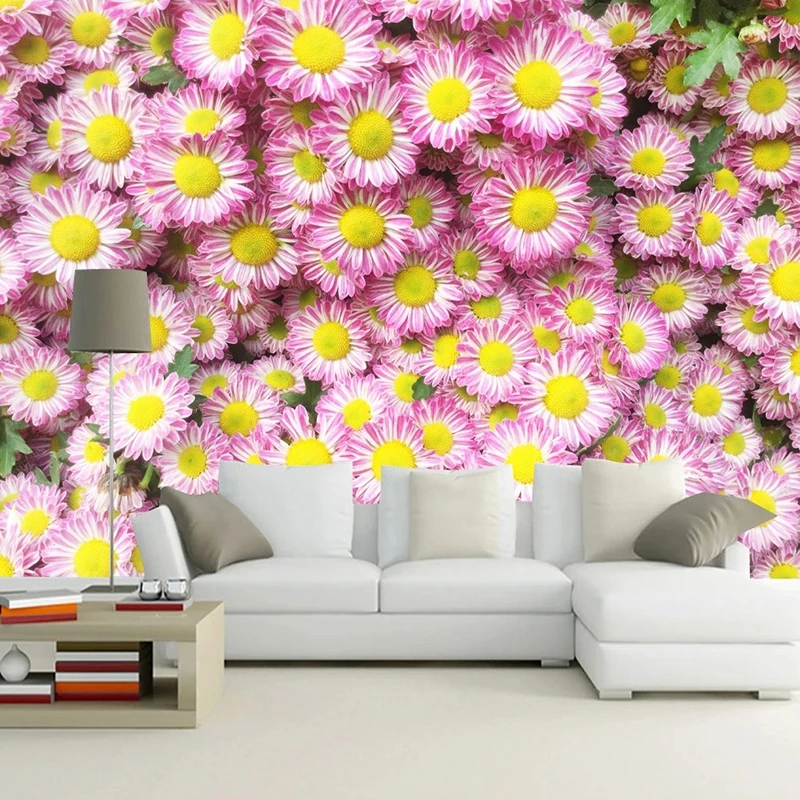 Custom 3D Mural Beautiful Flower Wallpaper Wall Painting Living Room TV Sofa Bedroom Romantic Background Wall Papel De Parede