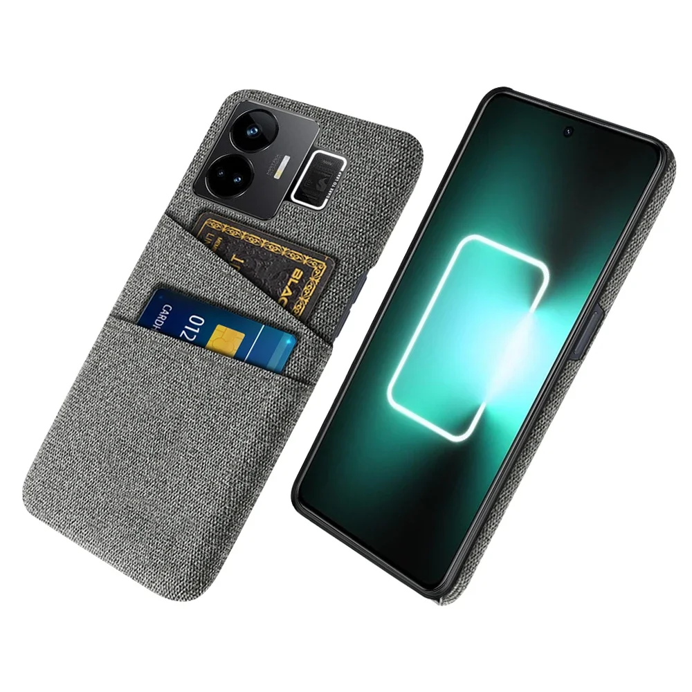 For Oppo Realme GT Neo 5 Case Luxury Fabric Dual Card Cover For Realme GT Neo5 5G 6.74“ RMX3706 Business Case Capa Coque Funda