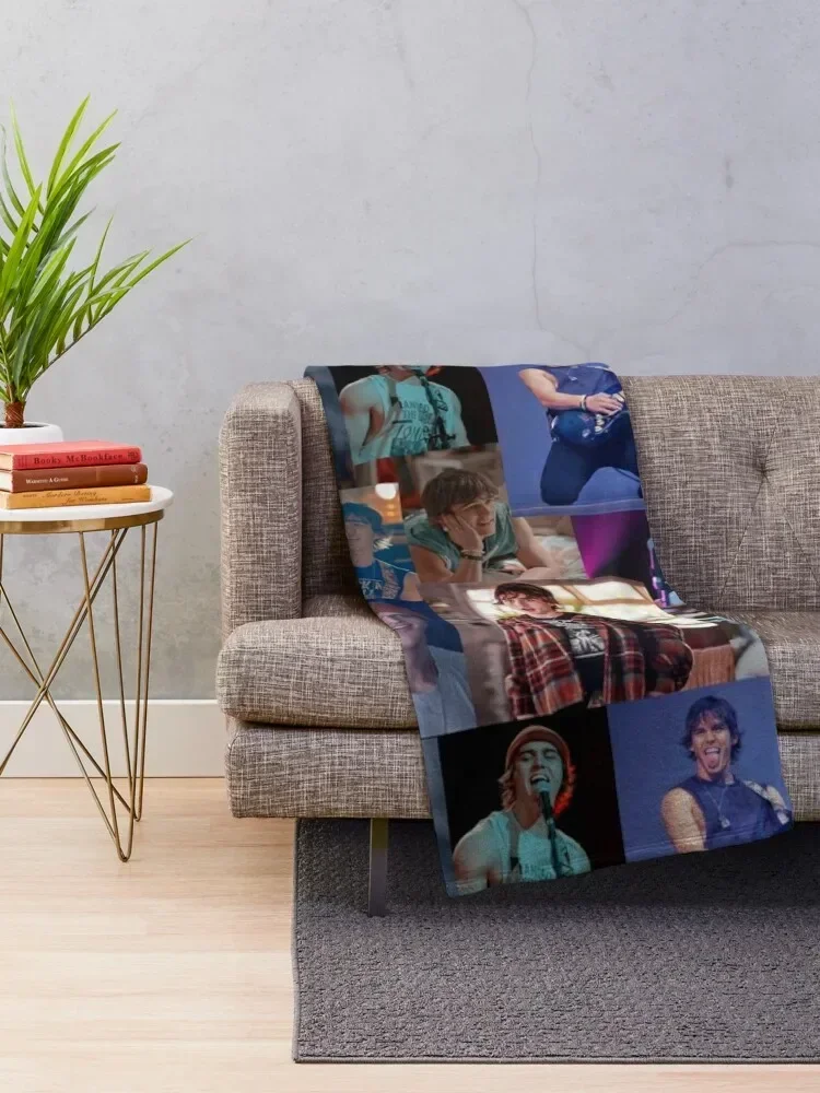 Manta personalizada para el invierno, ropa de cama cálida con diseño de collage de Charlie Gillespie Luke, ideal para el verano