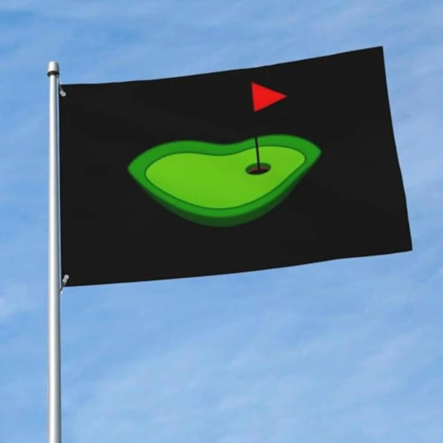 Golf Putting Green Flag Single-sided Printing Outdoor Lawn Banner Durable Polyester 3x5 Ft And 4x6FT