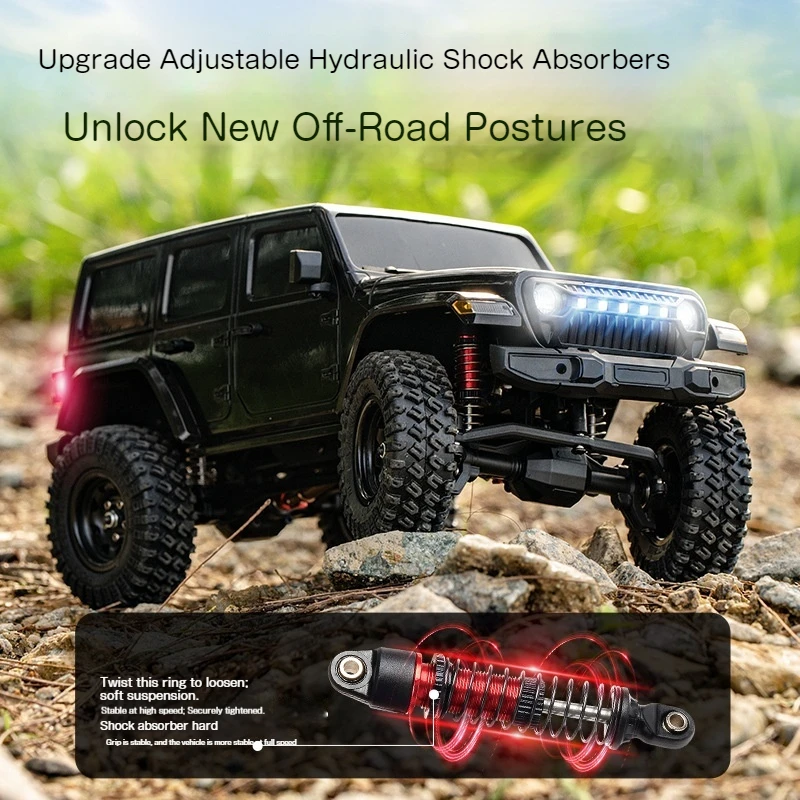 Jjrc 4wd Rock Crawler Off-Road Rc Car - Design simulato, luci a LED intelligenti, giocattolo elettrico a velocità regolabile