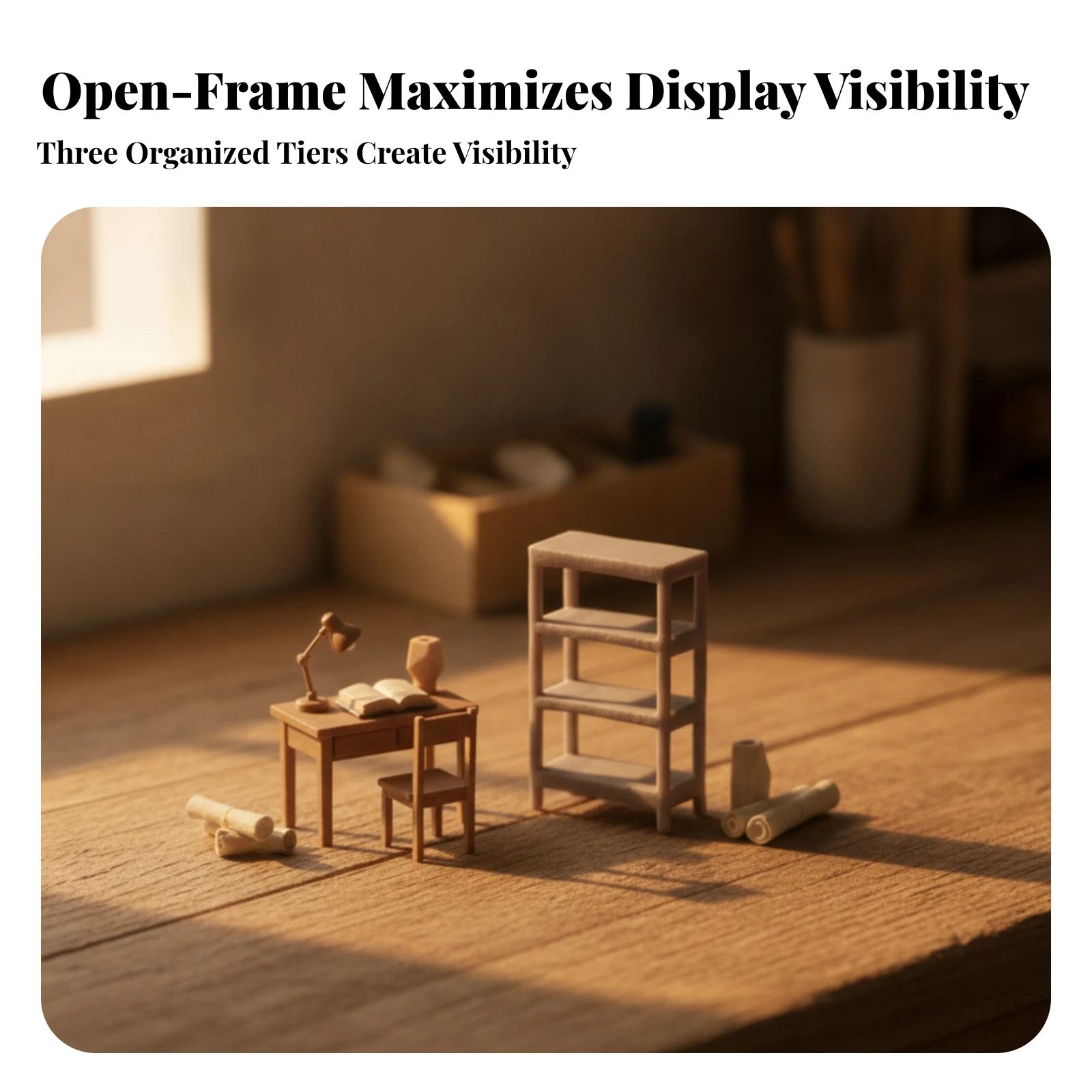 Miniature Bookshelf Compact Miniature Bookcase Mini Book Shelf Realistic Dollhouse Furniture Elegant for Hobbyists, Diorama
