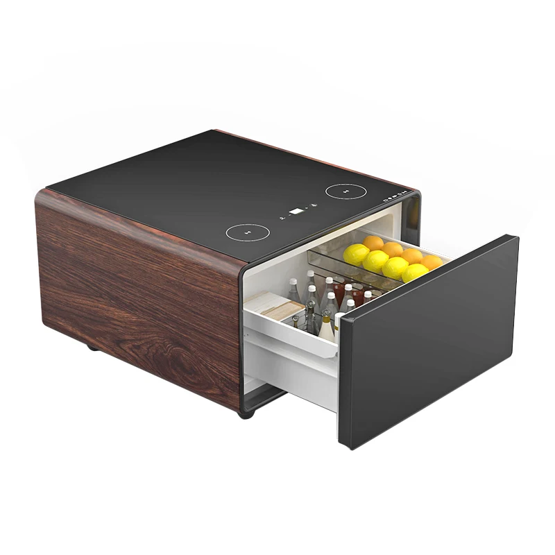 Outdoor Side Table Drawer Wine Beverage Storage Cooler Refrigerator Waterproof Smart Coffee Table