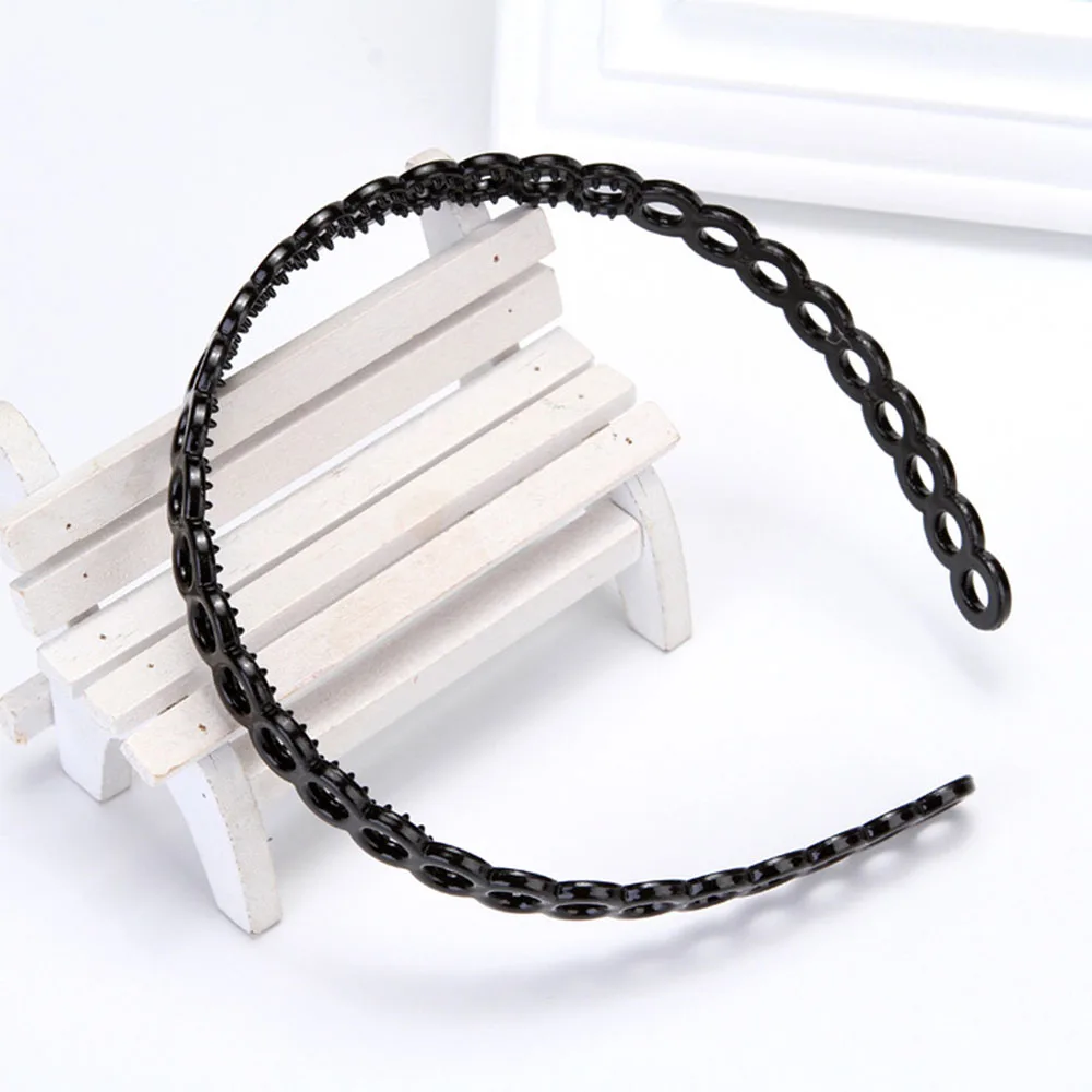 Washing Plastic Anti-slip Black Wavy Unisex Headdress Hair accessories Head Hoop Hair Hoop Headband