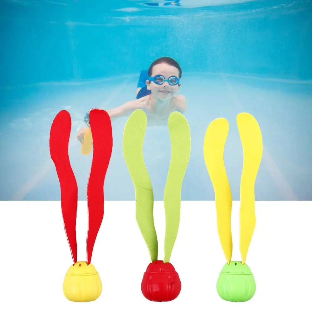 3Pcs/set Pool Games Child Water Games Swimming Pool Accessories Underwater Toy Seaweed Diving Toy Diving Grass Toys Seaweed Toy