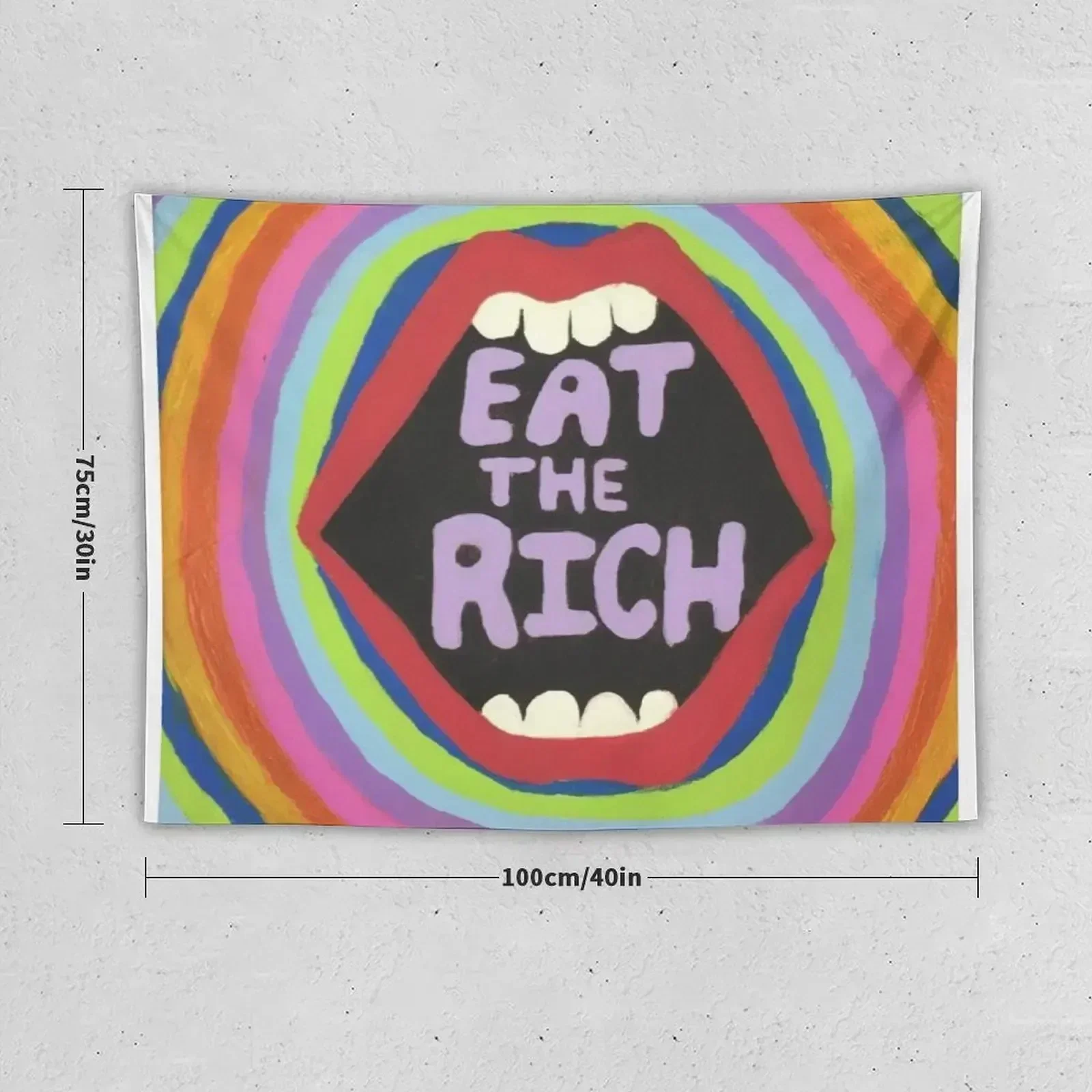 Eat the Rich Tapestry Decor Home Carpet On The Wall Tapestry