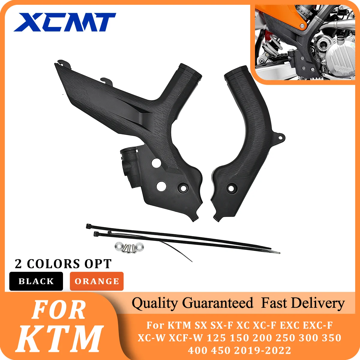 

For KTM 125 200 250 300 350 400 450 EXC EXCF SX SXF XC XCF XCW XCFW Motorcycle Frame Guards Covers Protectors 2020-2021 2022