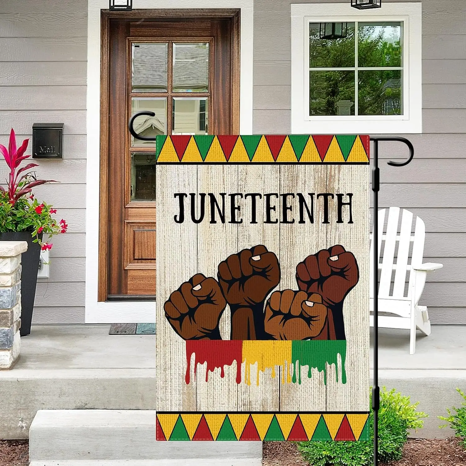 DLZDN Juneteenth Garden Flag 12×18 Inch Double Sided Vertical Burlap Independence Day American Freedom Day Black Liberation Gard