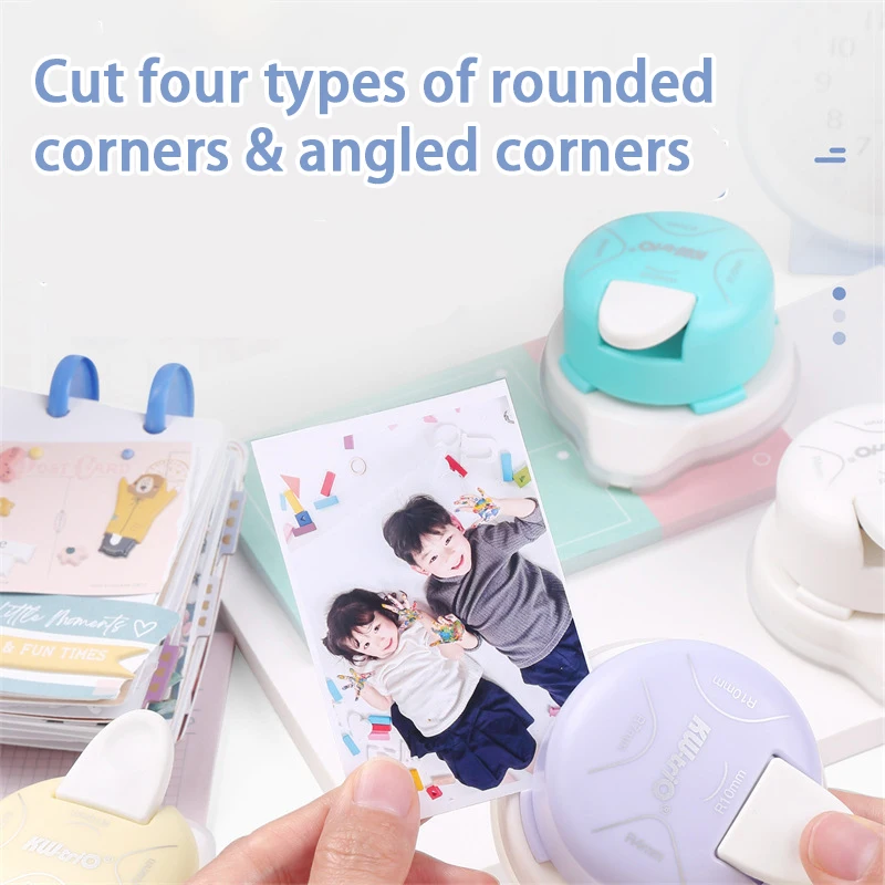 Multi-Function Round Corner Cutter 4-in-1 - Handheld Paper Edge Trimmer for DIY Crafts, Portable Scrapbooking Angle Cutting Tool