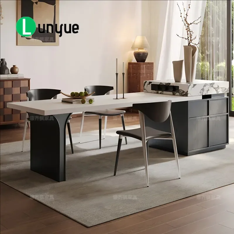 Medieval Style Retractable Kitchen Island Table Multi Functional Storage Furniture for Open Kitchen Household Use Space