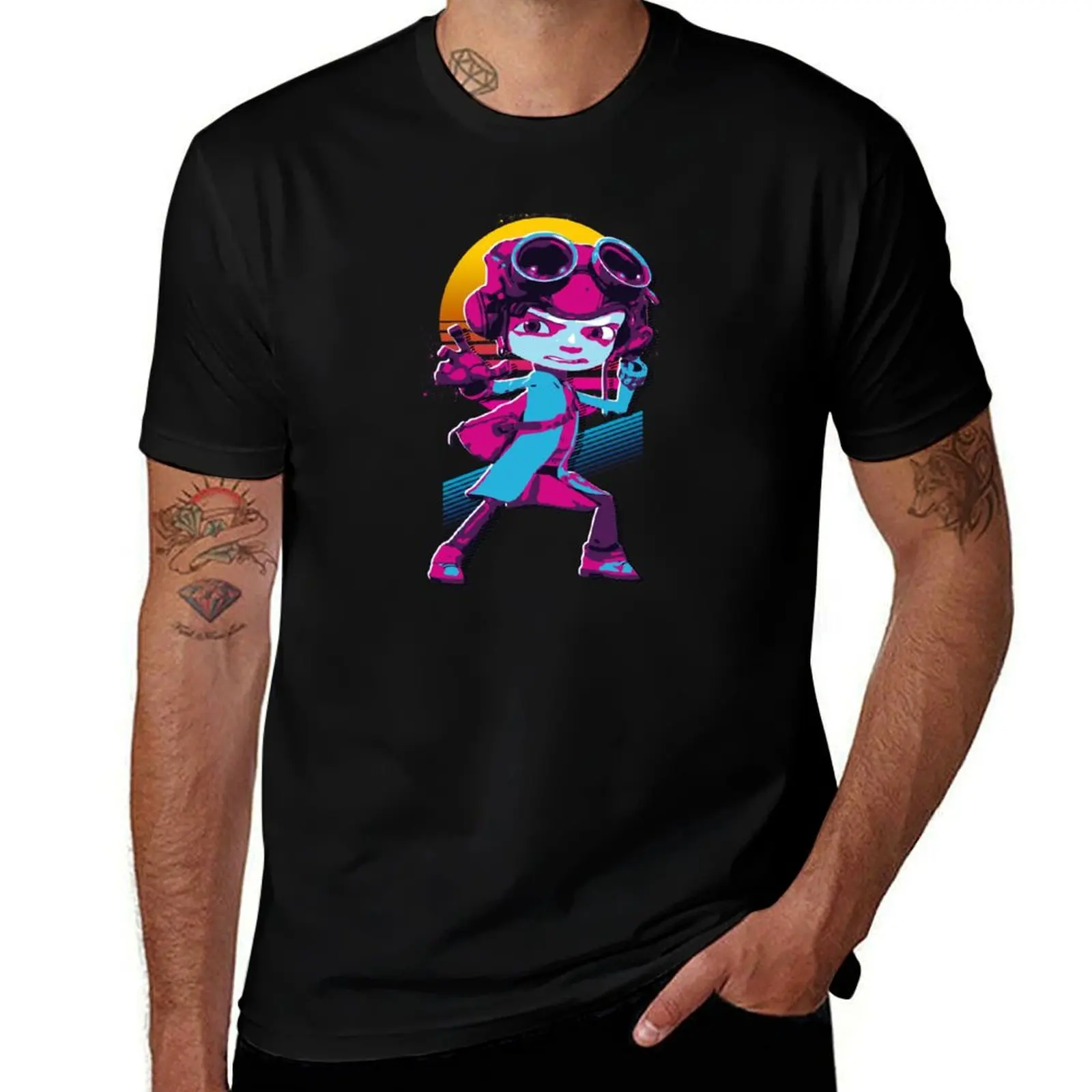 

Psychonauts 2 - Raz *80s Retro* T-Shirt blacks anime basketball graphic tees korean fashion mens white t shirts