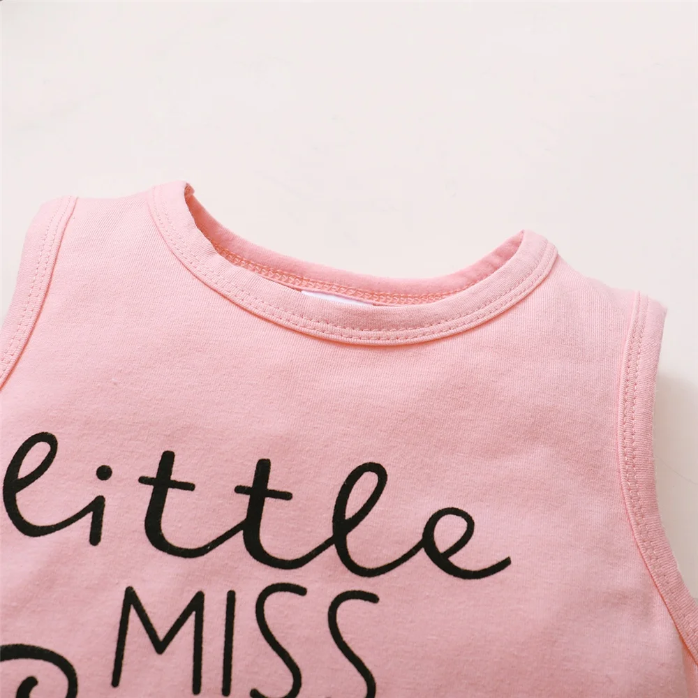 1-5 سنوات طفل فتاة 3 قطعة مجموعة الملابس رسالة بلوزات بلا اكمام + السراويل التمويه + أغطية الرأس طفل فتاة الترفيه نمط ملابس رياضية