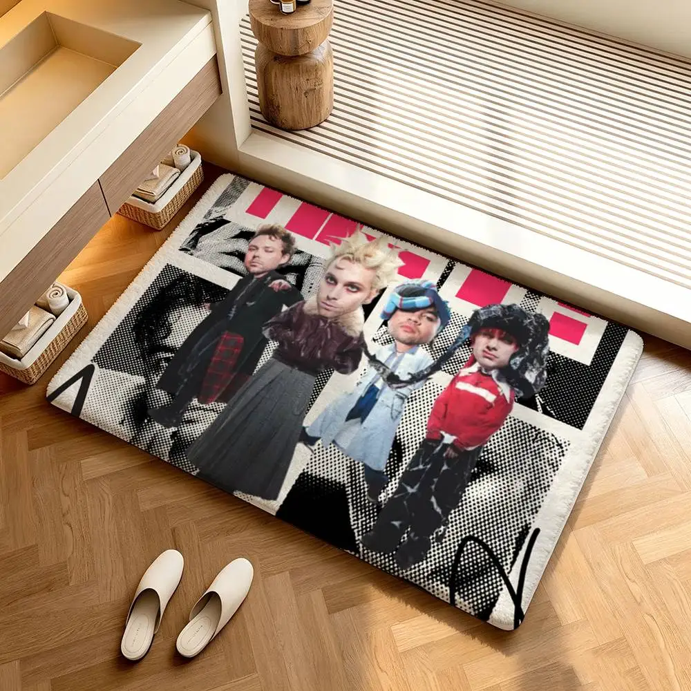 5 S-Seconds of Summers 5-SOS  Shower Room Absorbent Small Floor Mat Soft Comfortable Decorative Foot Mat