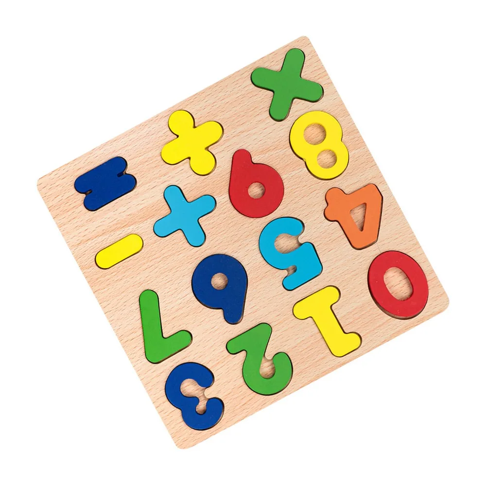 Wooden Number Puzzle Early Learning Cognition Wooden Number Puzzle Matching Design 0 To 9 Numbers Number Matching Education
