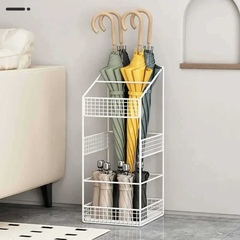 Family Umbrella Storage Solution Large Capacity Rack Hotel Lobby Rain Gear Organizer Efficient Drain System