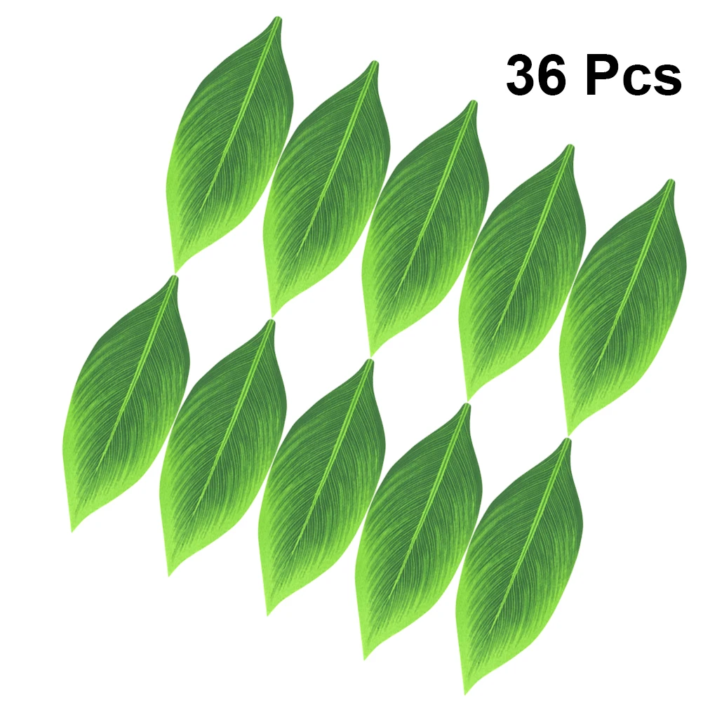 

36pcs Artificial Plant Leaves Long Term Use Decor Bedroom Living Room DIY Tropical Hawaiian Decorations Home Office