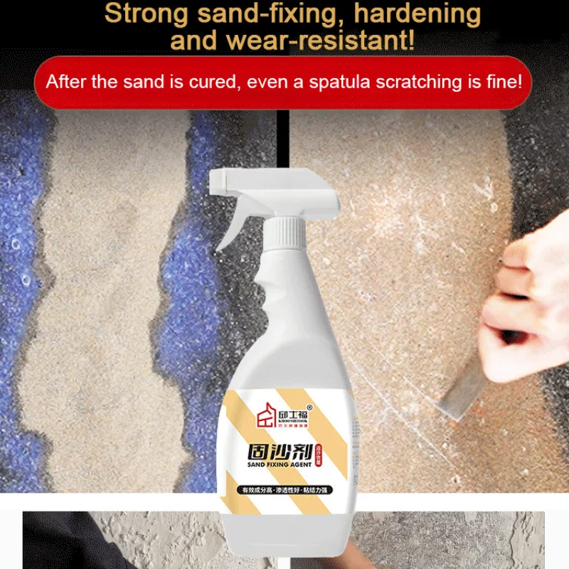 Waterbased wall and floor sandfixing agent Multifunctional concrete surrounded by reinforcer