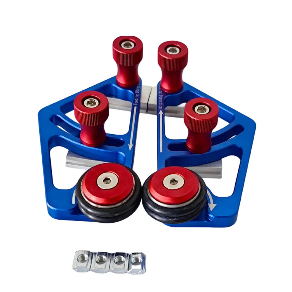 Aluminum Alloy Woodworking Table Saw Dual Feed Pressure Rollers Bidirectional Feeding No Rebound Safety Bearing Roller