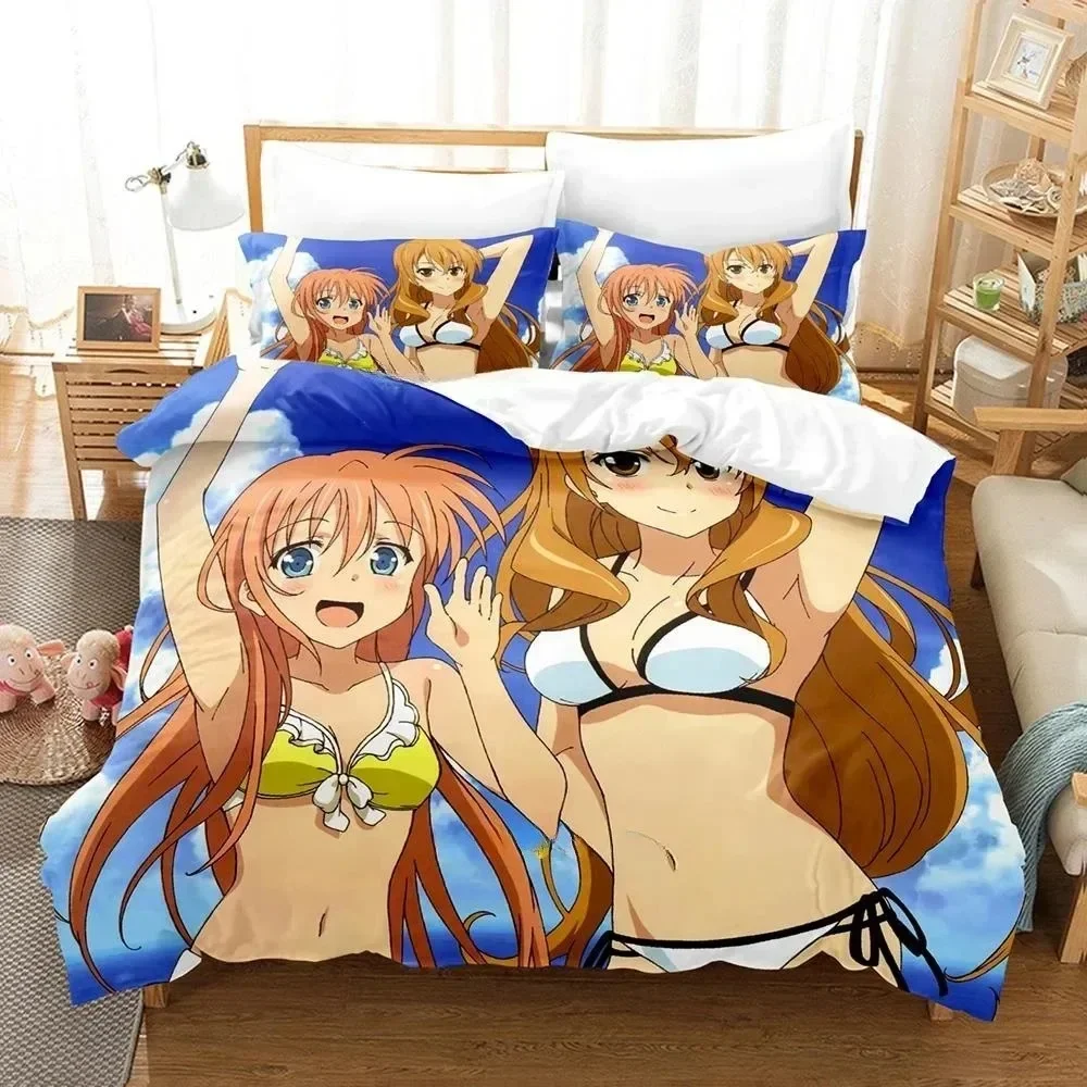 2025 Golden Time Bedding Set Single Twin Full Queen King Size Bed Set Adult Kid Bedroom three-piece suits 3D Print Anime Bed She
