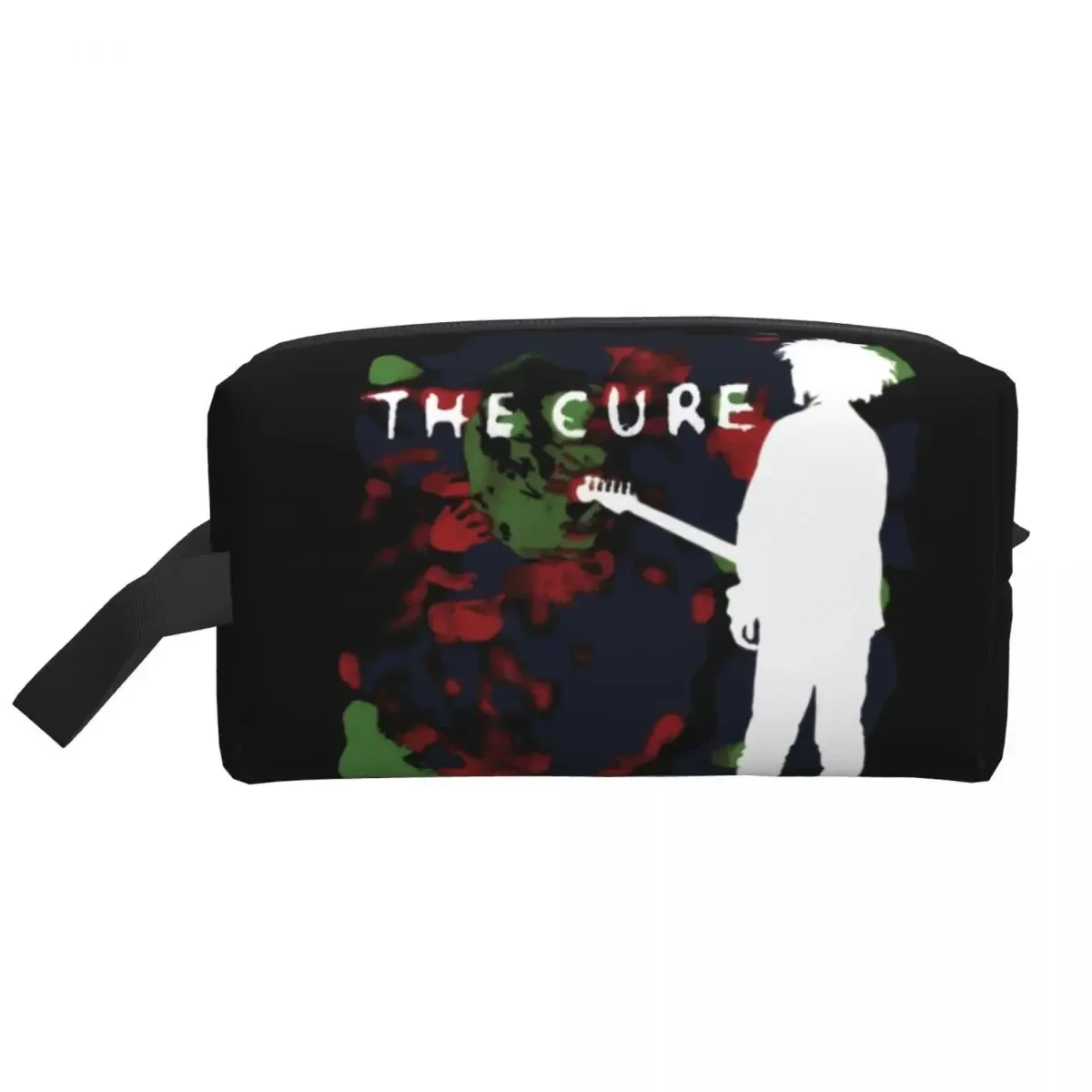 Custom The Cure Alternative Rock Band Toiletry Bag Women Makeup Cosmetic Organizer Lady Beauty Storage Dopp Kit Case