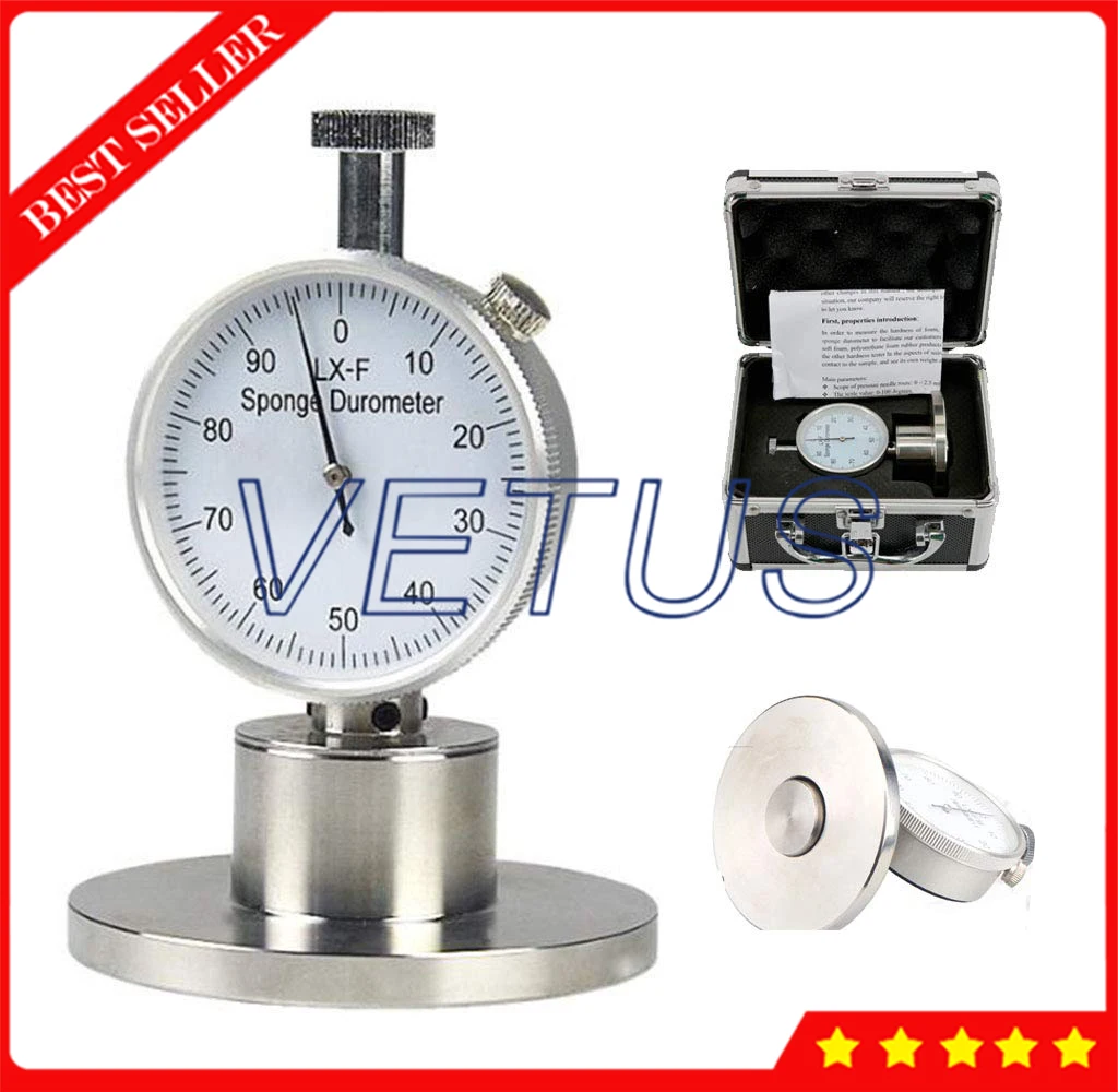 Sponge Hardness Tester Meter Durometer with Needle Type Measuring Scale Value 0 to 100