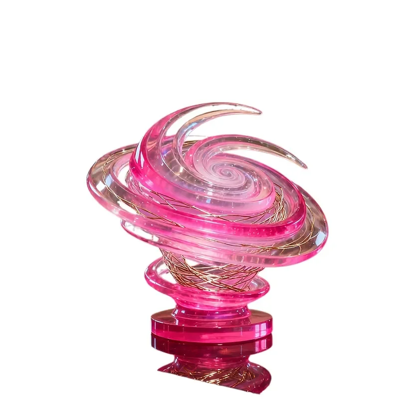 Creative Resin Wave Sculpture Home Decoration Modern Minimalist Art Handmade Transparent