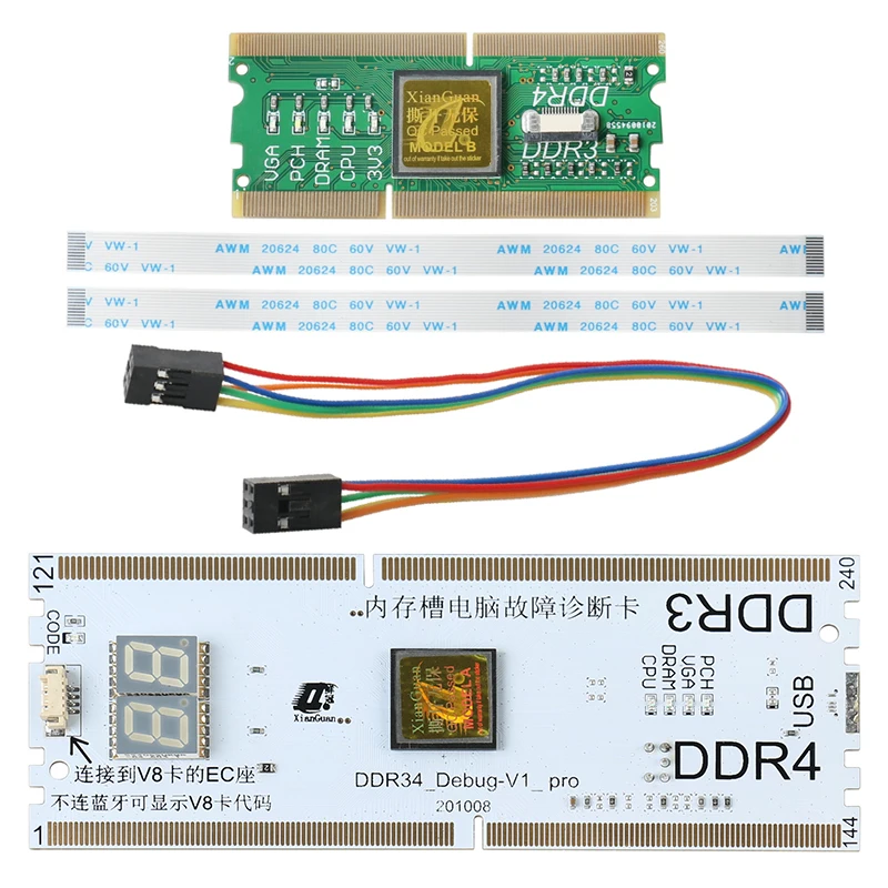 NEUE KQCPET6 V8 Multifunktions-Laptop- und Desktop-PC-Universal-Diagnose-Testkarte mit Debug-Unterstützung für LPC, PCI, PCI-E, MiniPCI-E, EC