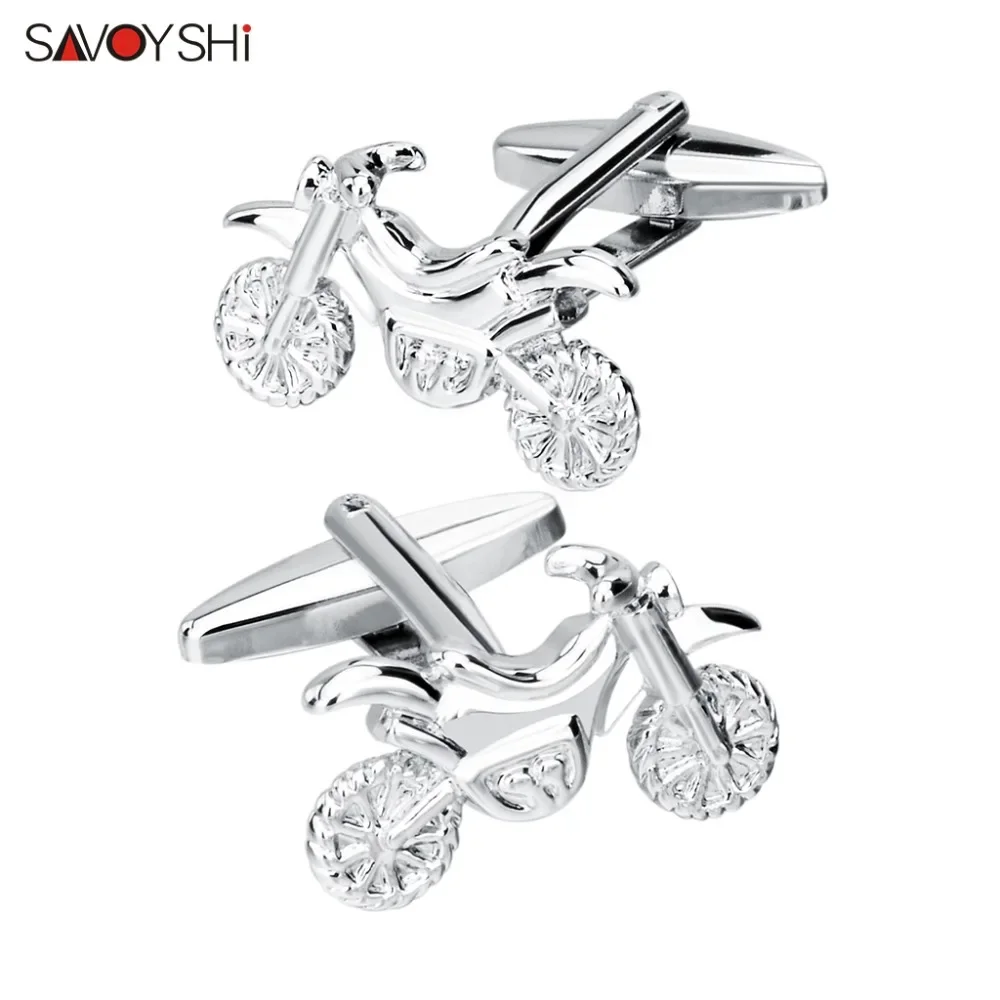 

SAVOYSHI Jewelry shirt cufflinks mens designer Brand Motorcycle Cuffs links wholesale Button High Quality Wedding Gift