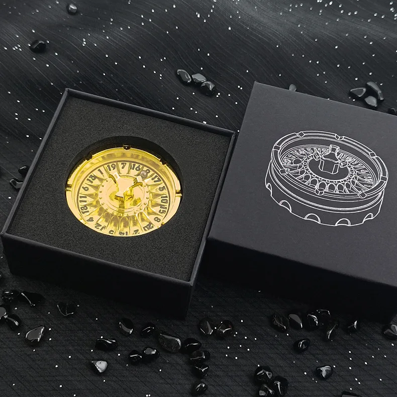 D&D Metall-Fingerspitzen-Gyro-Rulettewürfel aus Metall für Dungeons and Dragons, Spinner-Würfel aus Metall, rotierende Roulette-Würfel für Geschenktischspiele – Detail 2